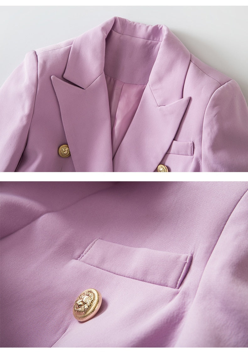 Double-breasted Lavender Blazer