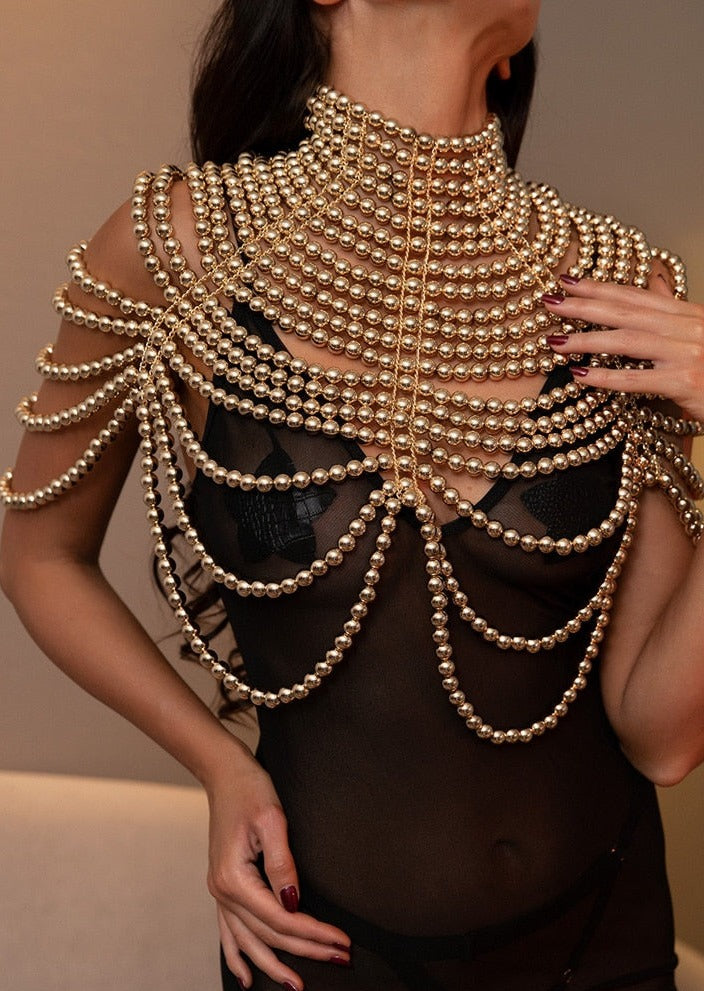 Gold Pearl Necklace