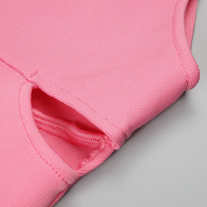 Pink Maxi Dress with Front Slits – Marssiana