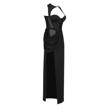 Corset Black Maxi Dress