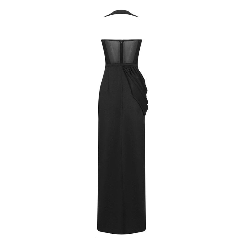 Corset Black Maxi Dress