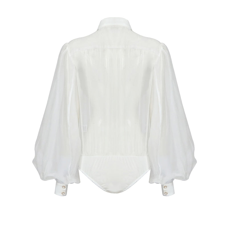 Transparent White Bodysuit