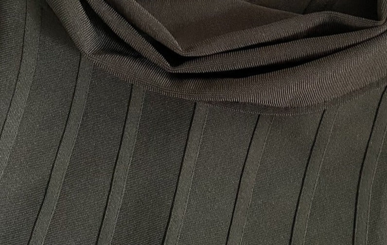 Corset Mini Black Dress with Rhinestone Threads