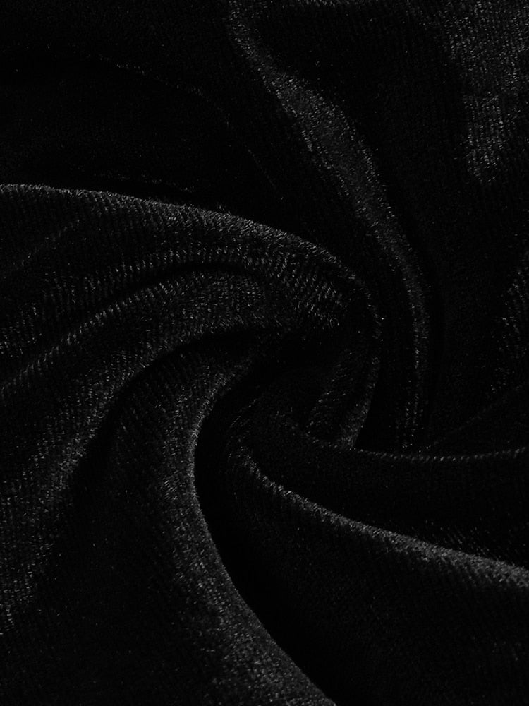 Black Velvet Mini Bodycon Dress
