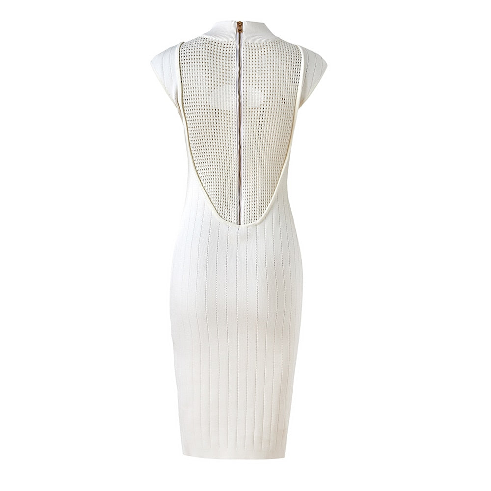 White Bandage Midi Dress