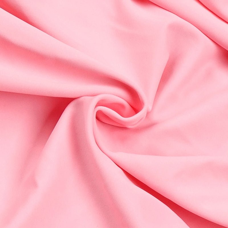 Ruffles Pink Mini Dress with Neck Flower
