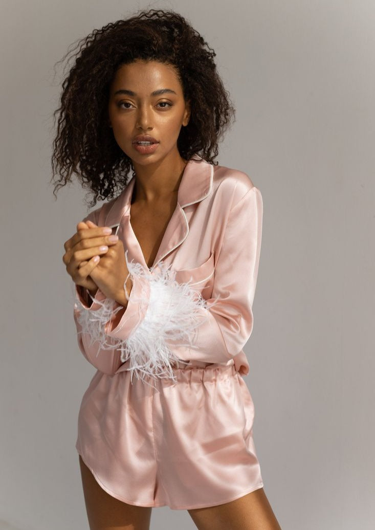 Pink Silk Pajamas – Marssiana