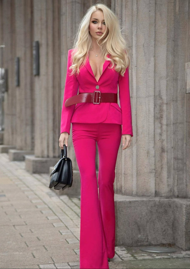 Pink Suit with Belt