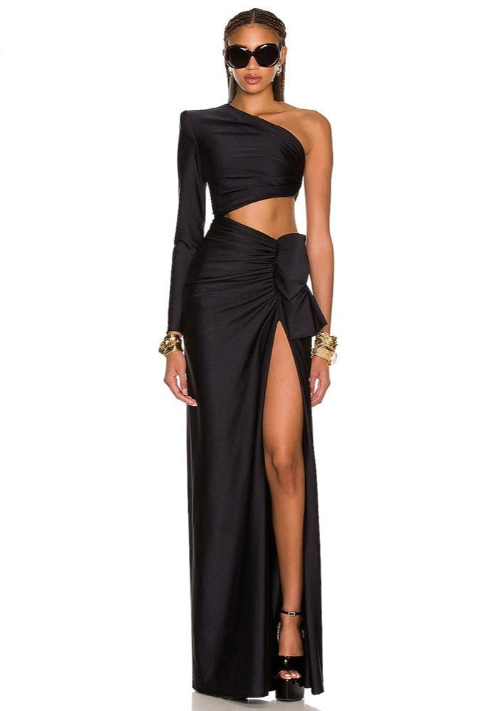 Black Cutouts Maxi Dress