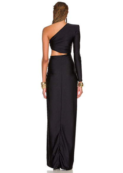 Black Cutouts Maxi Dress