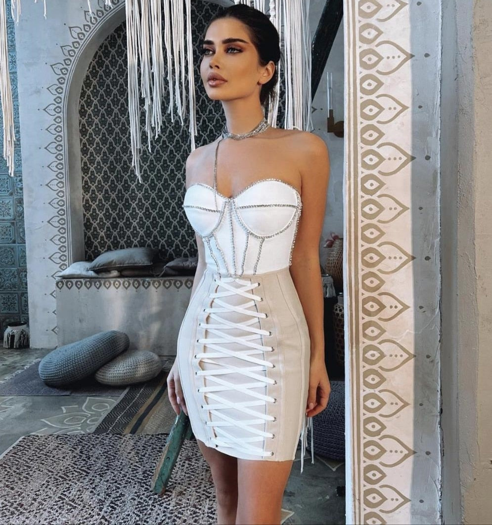 Strapless Corset-style Bandage Dress