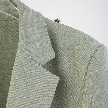 Green Backless Diamond Blazer