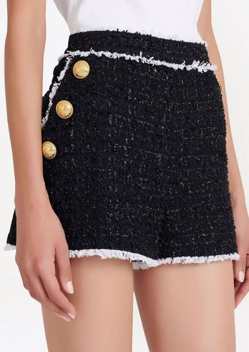 Denim Mini Skirt with Flower – Marssiana