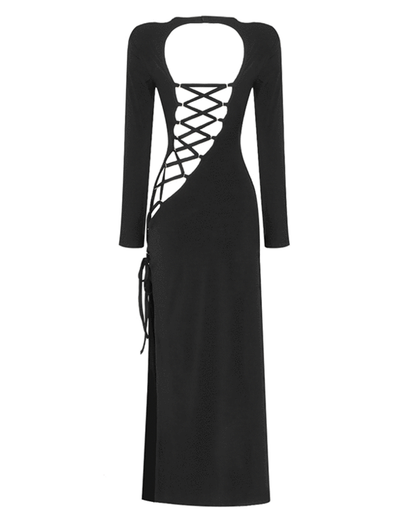 Open Back Lacing Maxi Dress