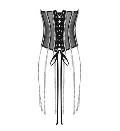 Rhinestone Black Corset